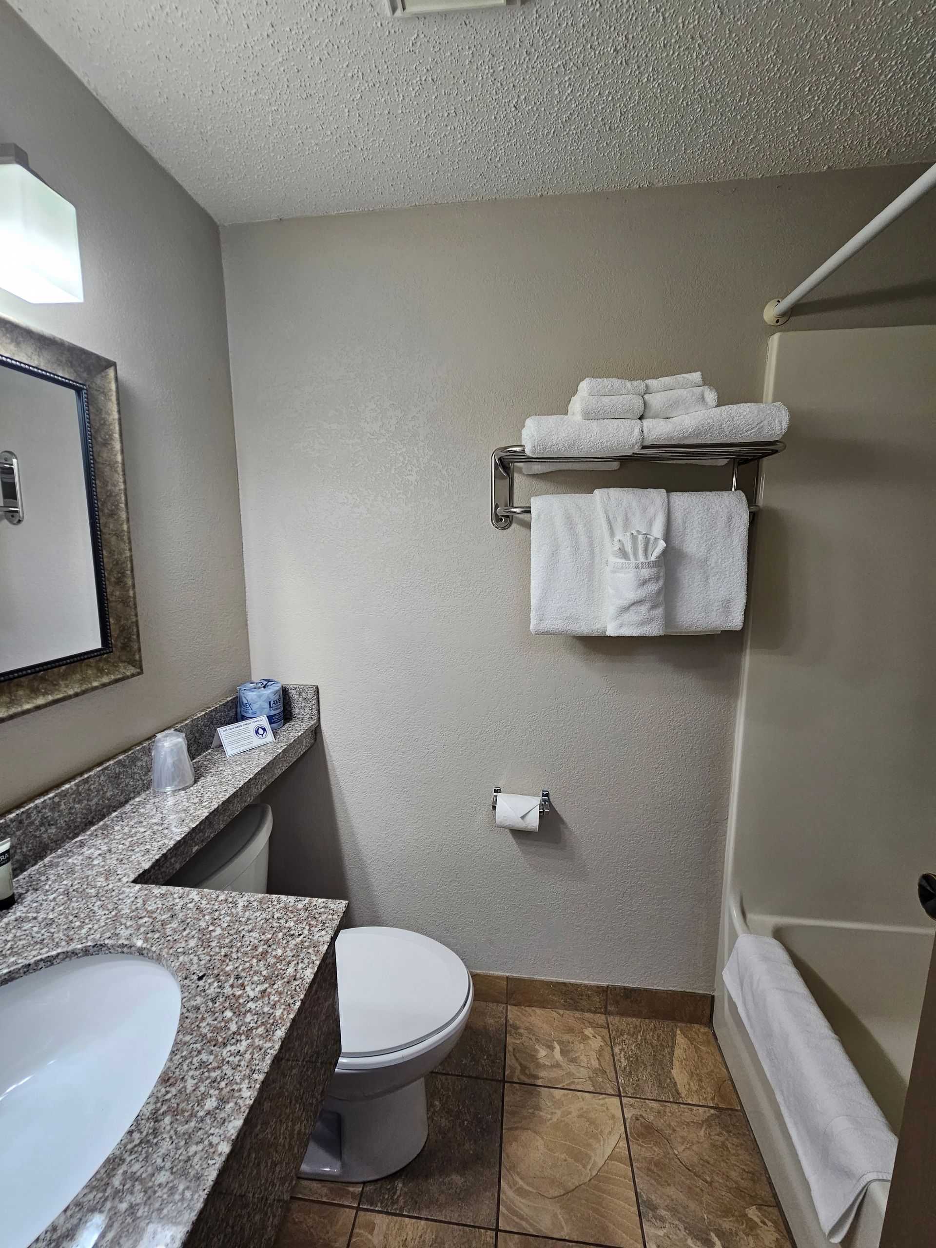 bathroom at lodge at chalk hill