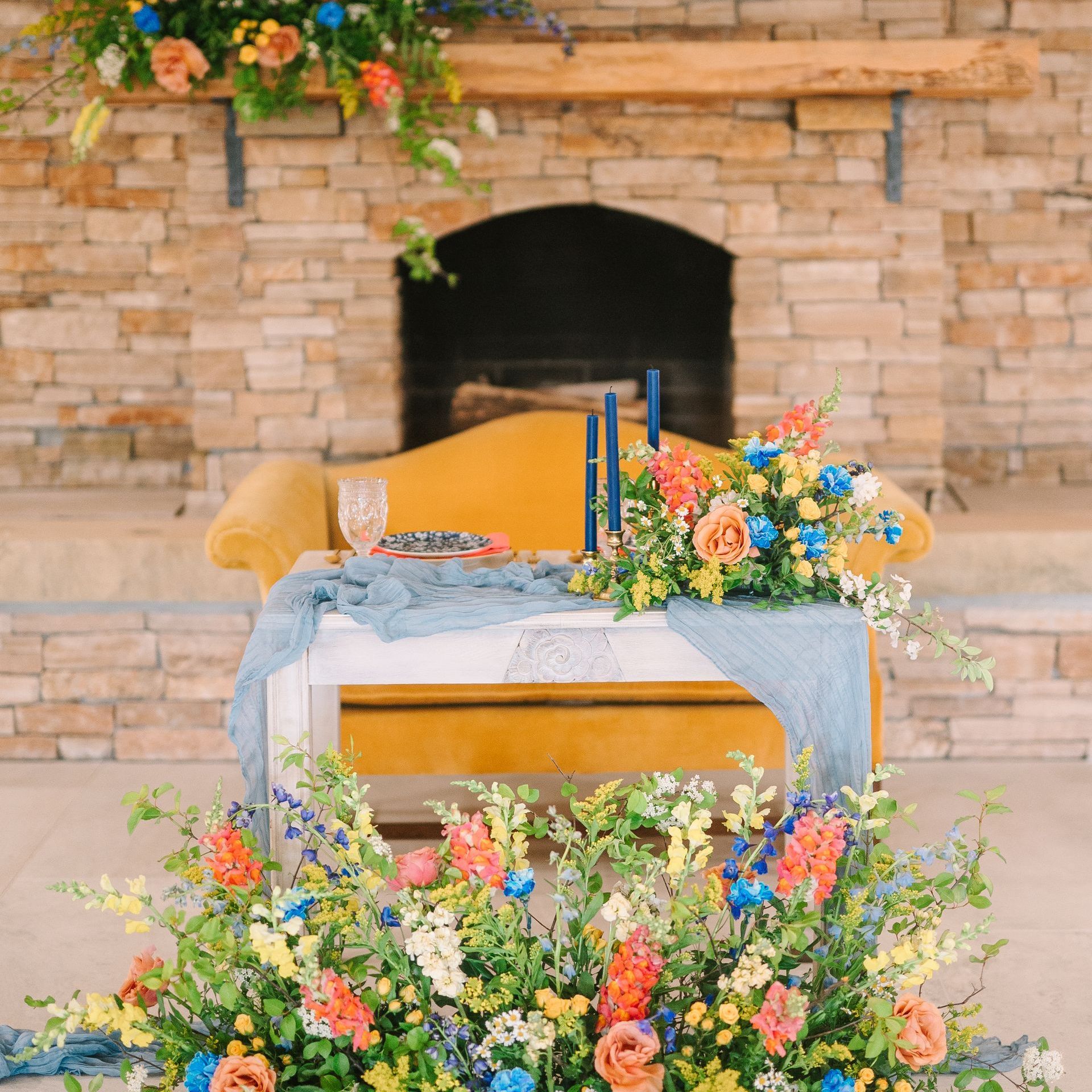 wedding style shoot at venue at chalk hill