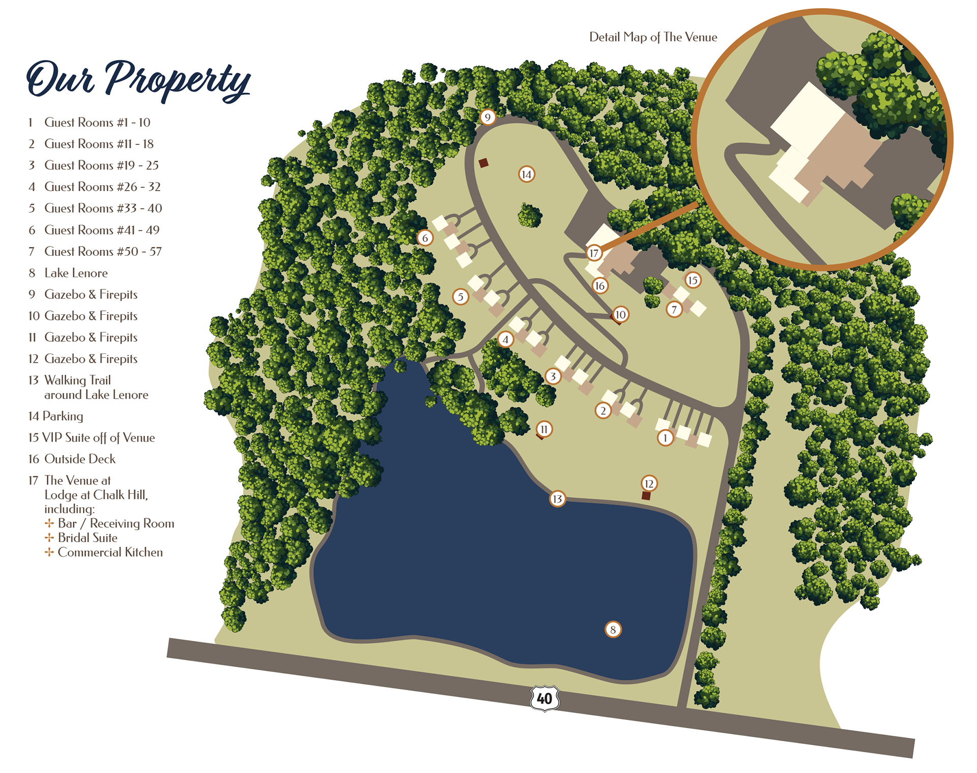 lodge at chalk hill property map