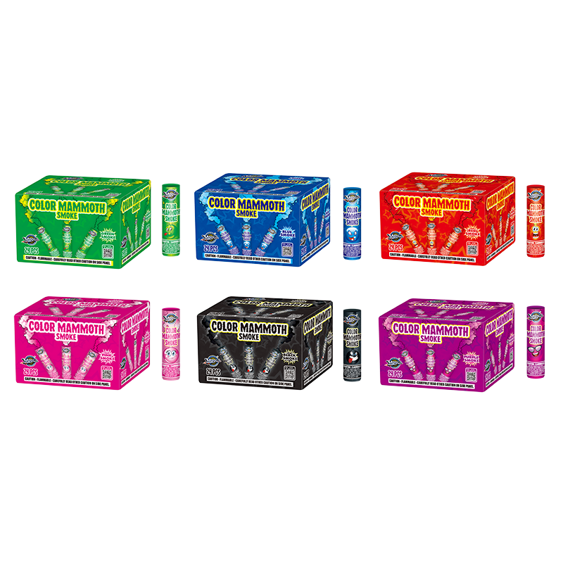 Six assorted color high-quality smokes. Colors available in red, green, blue, purple, pink and black! 