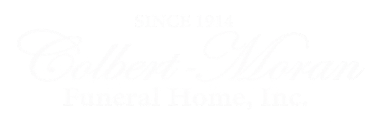 Colbert Moran Funeral Home, Inc. logo in script, "Since 1914".