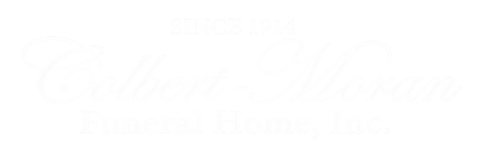 Colbert Moran Funeral Home, Inc. logo in script, "Since 1914".