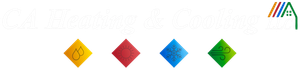 Four colored diamond icons&mdash;yellow, red, blue, and green&mdash;on a white background, with a small multicolor logo in the top right.