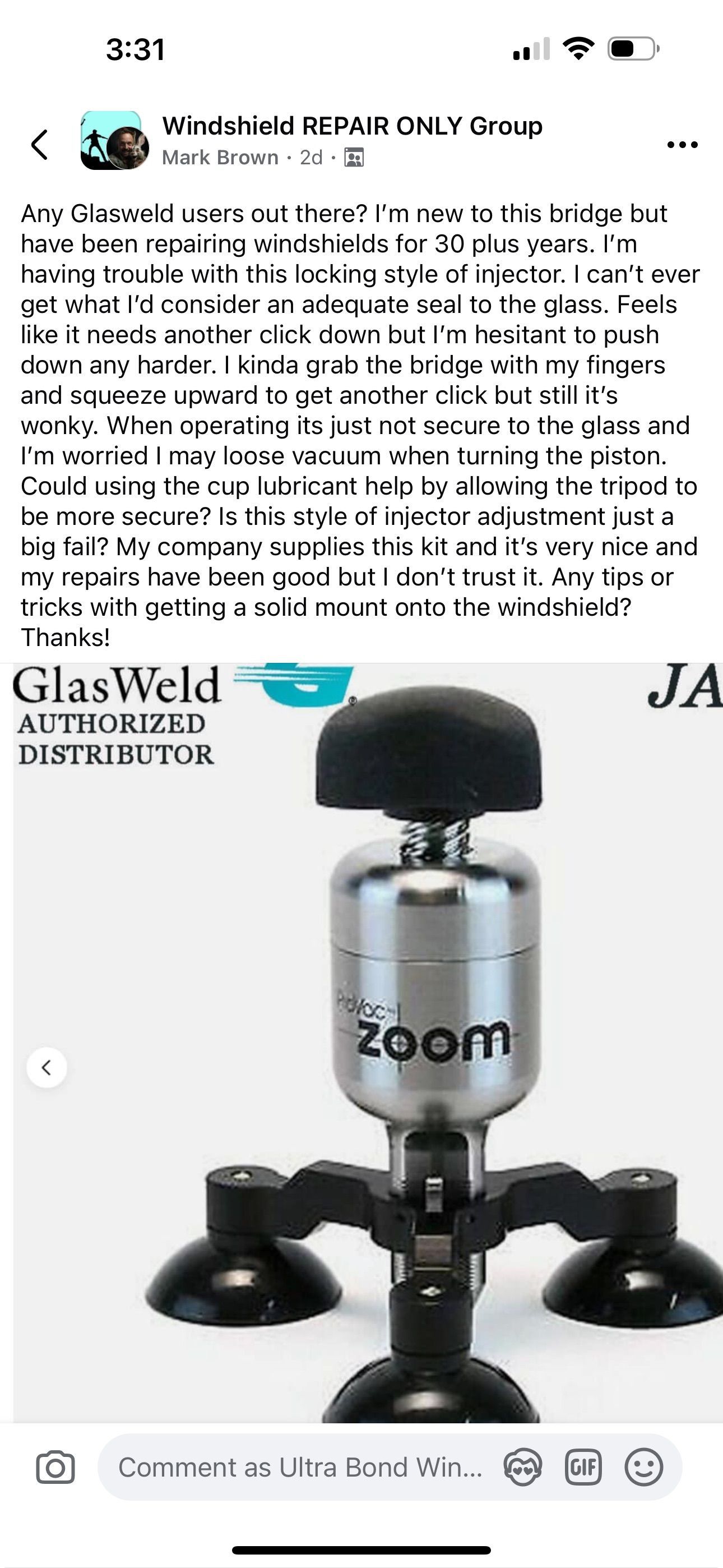 Glas Weld Zoom Windshield Repair Kit