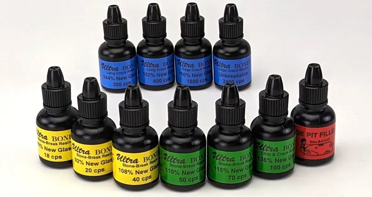 A row of bottles with different amounts of cps on them
