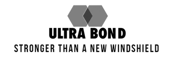 ULTRA BOND logo with hexagon icon and slogan &ldquo;Stronger than a new windshield&rdquo;