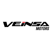Logotipo de VEINSA MOTORS en color negro con un punto rojo encima de la “I” y la palabra “MOTORS” debajo.