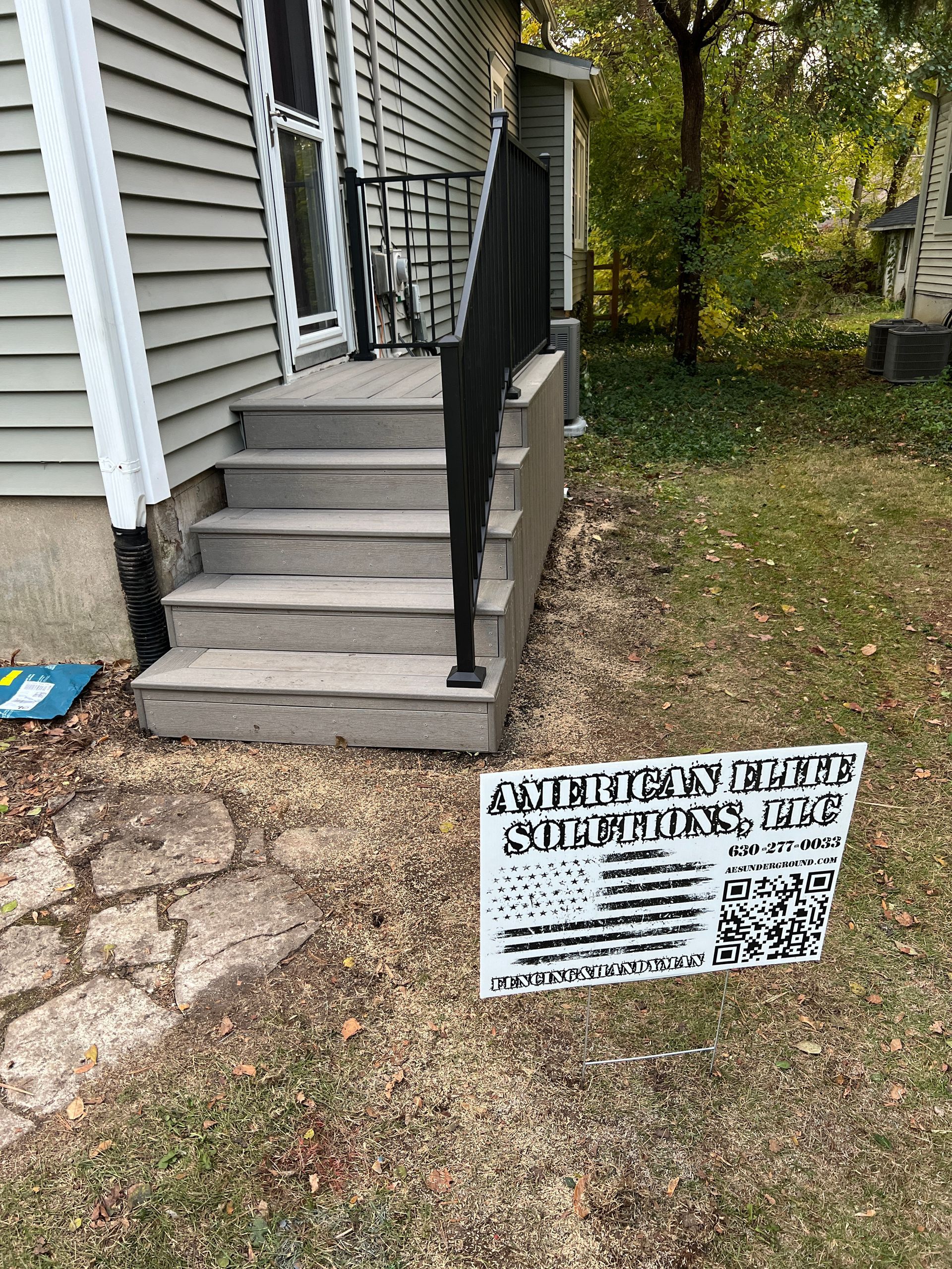 A sign for