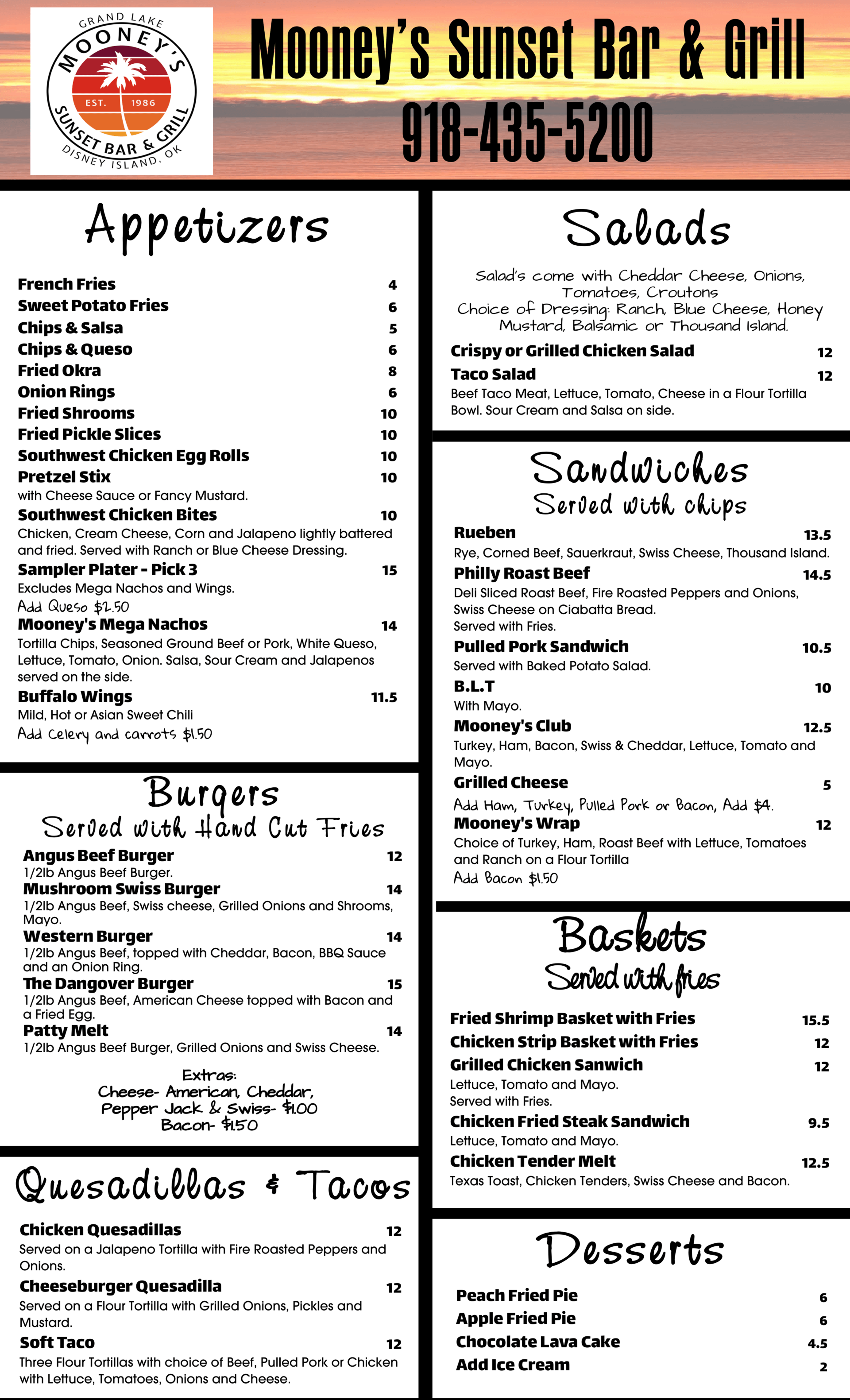 Mooneys Sunset Bar and Grill Disney Oklahoma