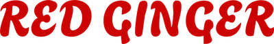 Red Ginger text in red script on a pale background.