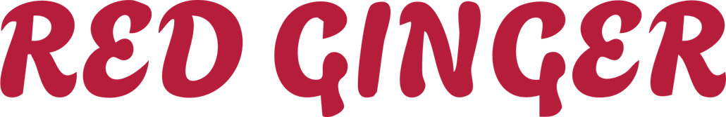 Red Ginger logo in red script text on a white background