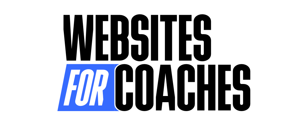 Websites for Coaches logo: Black text with 