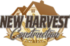 New Harvest Construction logo with house and basket in brown and gold
