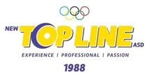 Logo per la New Topline ASD con anelli olimpici, testo