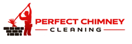 Perfect Chimney Cleaning logo with red chimney icon and black/red text on white background