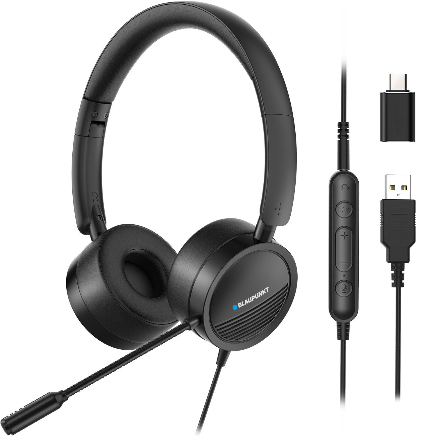 Blaupunkt BP31110 אוזניות למחשב עם מיקרופון זרוע בנוי
