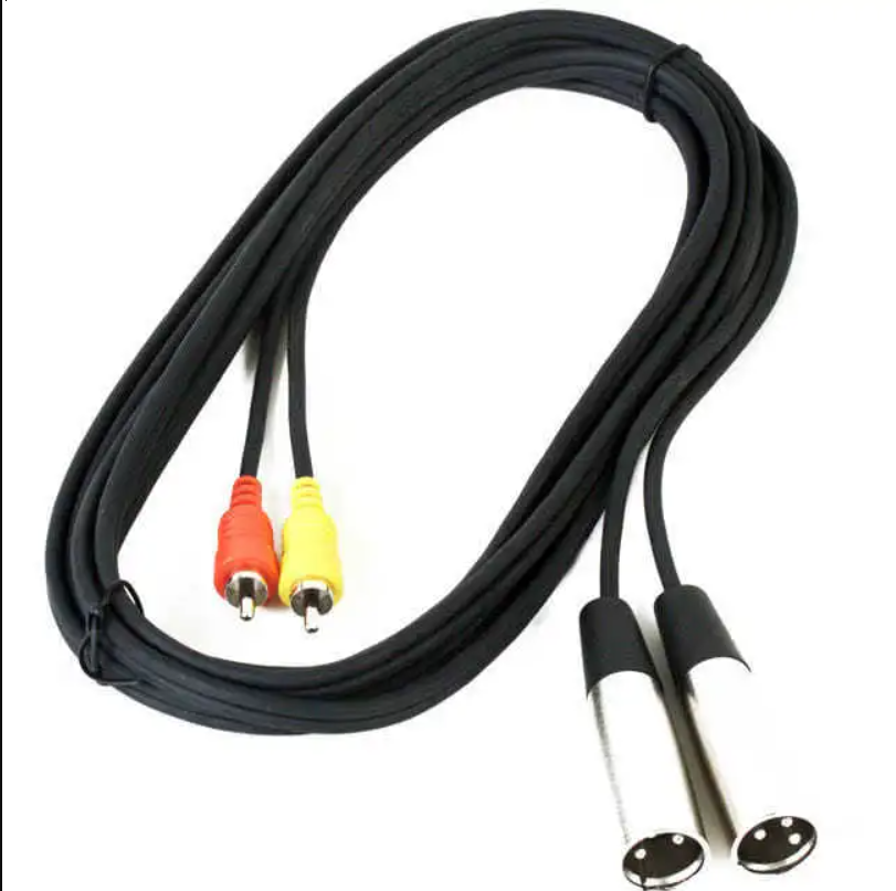 כבל: זוג XLR זכר לזוג RCA זכר