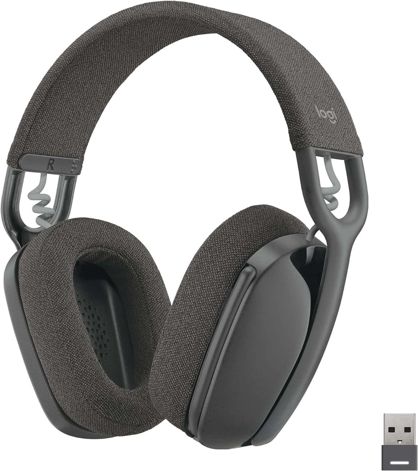 זוג אוזניות שחורות עם יציאת usb