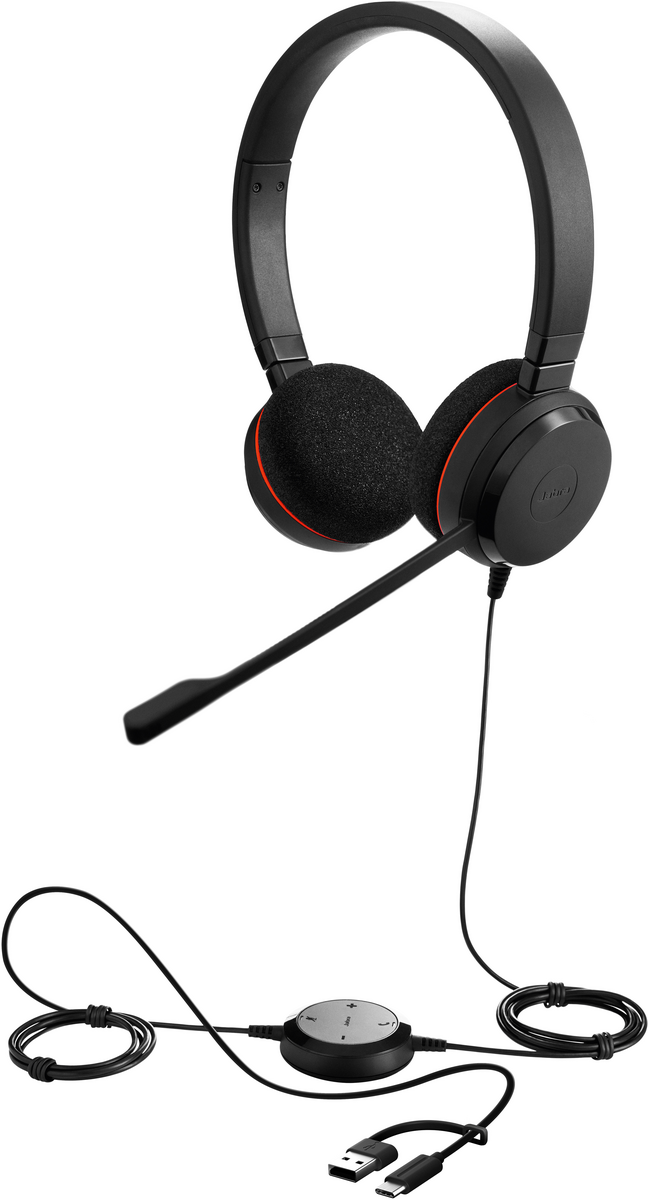 Jabra Evolve 20 Stereo MS USB-C + A - 4999-823-169
