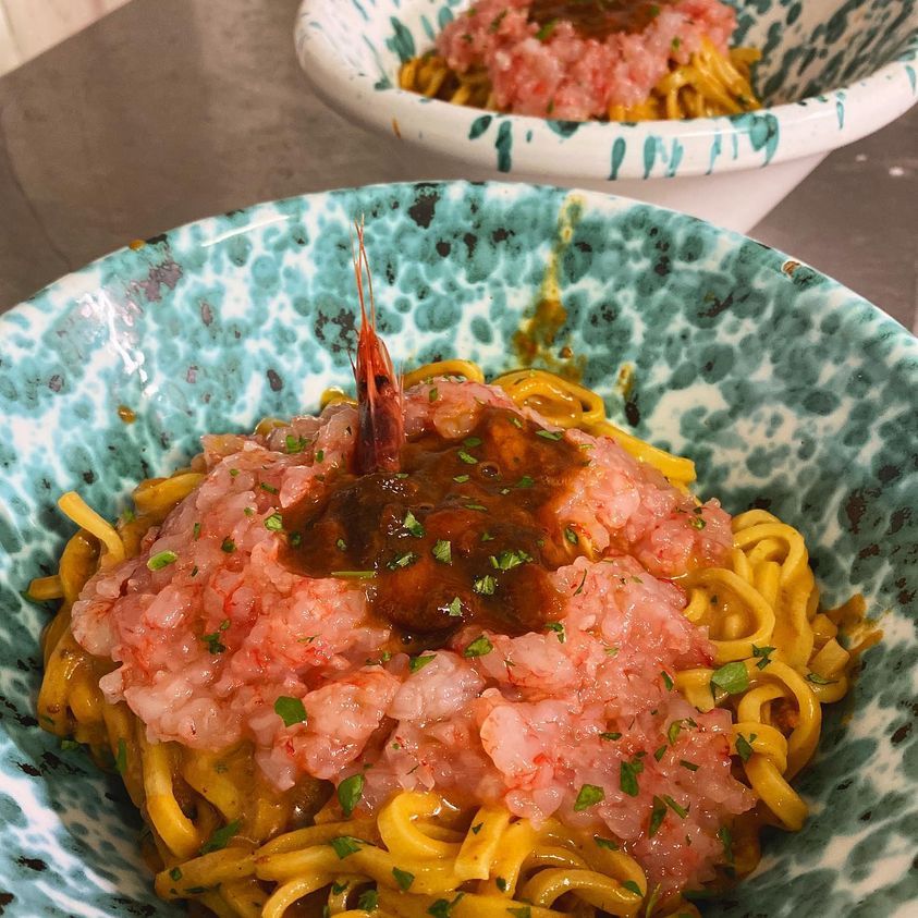 pasta artigianale con i gamberi