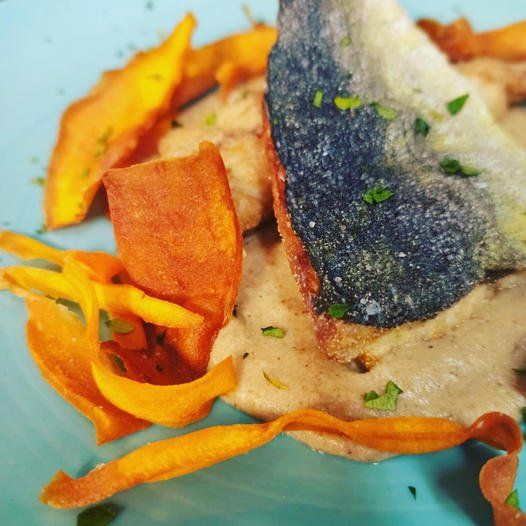filetto di pesce con le verdure