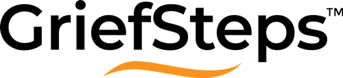 The logo for GriefSteps features the word 