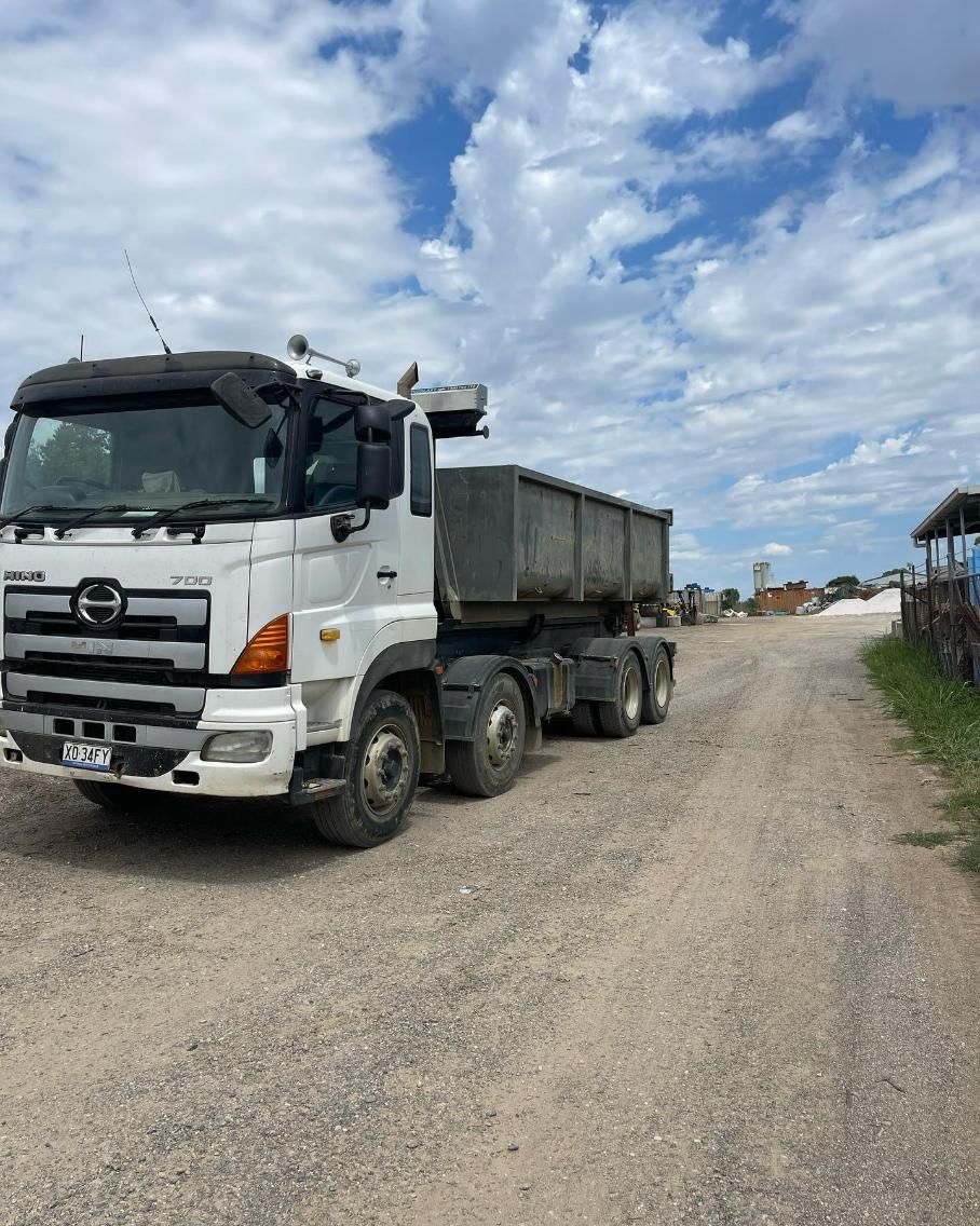 A Dump Truck Is Parked On The Side Of A Dirt Road — Tamworth Skip Eze In Taminda, NSW