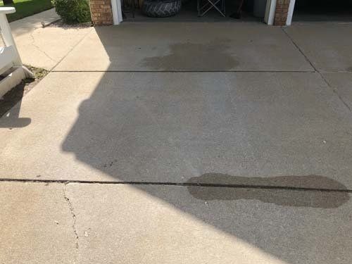 Concrete Patio after a Pressure Cleaning
