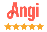 A logo for a company called angi with five stars.