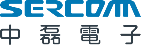 SERCOM 標誌下方有中文，文字為藍色和深灰色。