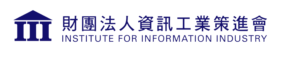 資訊工業策進會的標誌，有深藍色寺廟圖示和漢字。