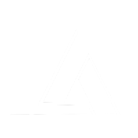 白色幾何形狀形成山脈。