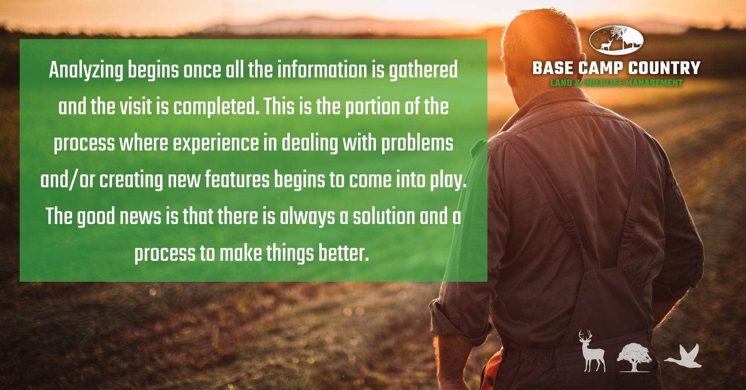 A man is standing in a field with a quote from bass camp country