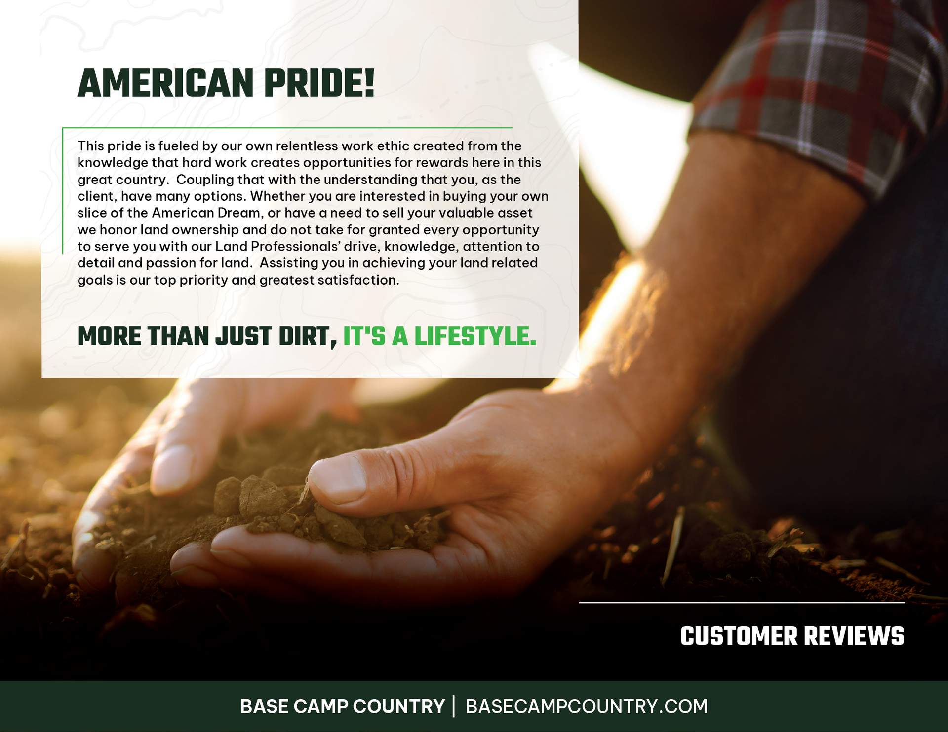 A man is holding a pile of dirt in his hands.