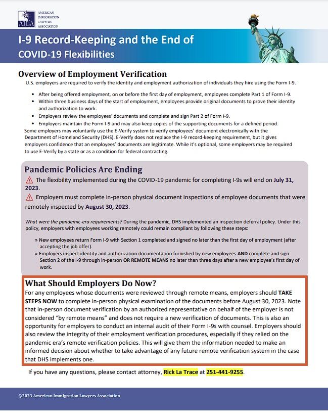 A flyer about record keeping and the end of covid-19
