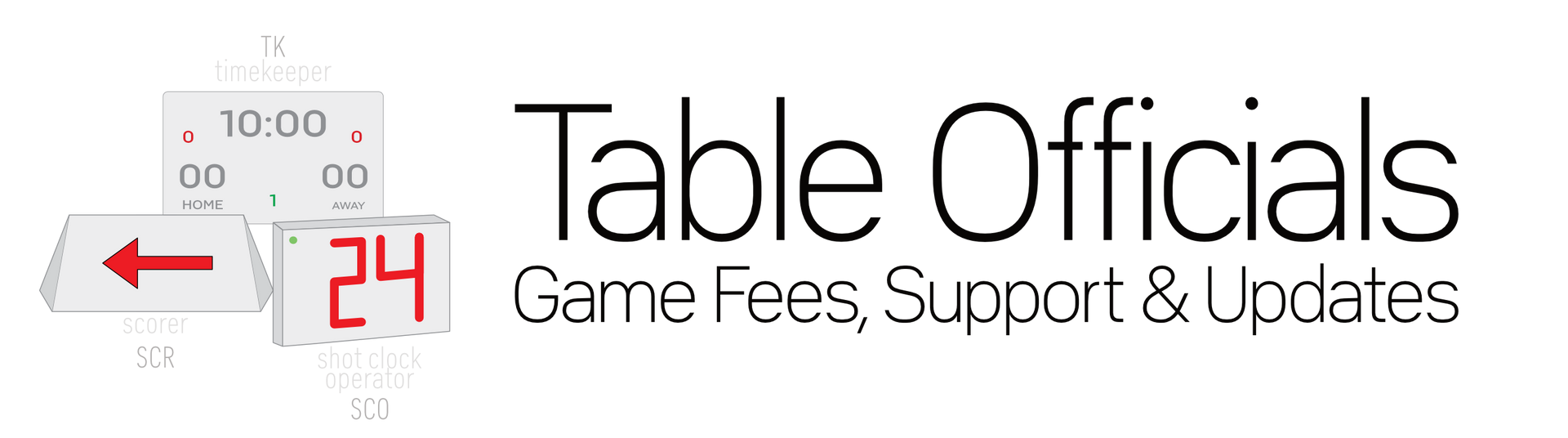 Table officials header - support