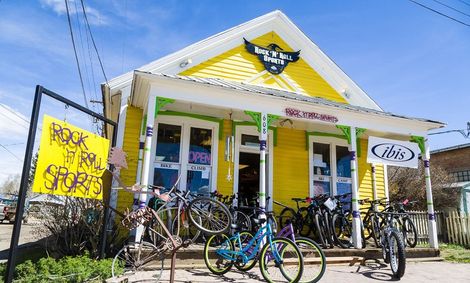 front of the rock and roll building