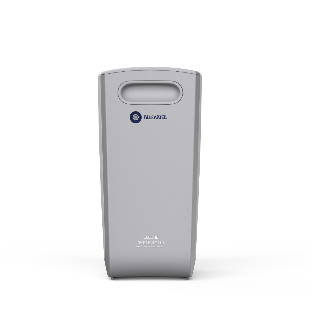A gray hand dryer with a handle on a white background.