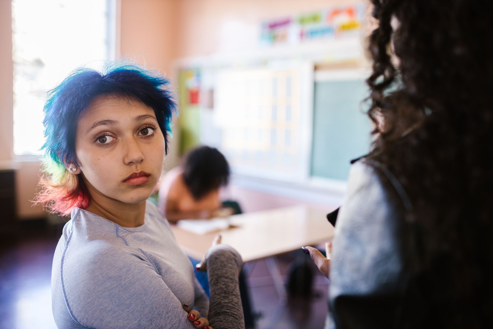 Student in classroom