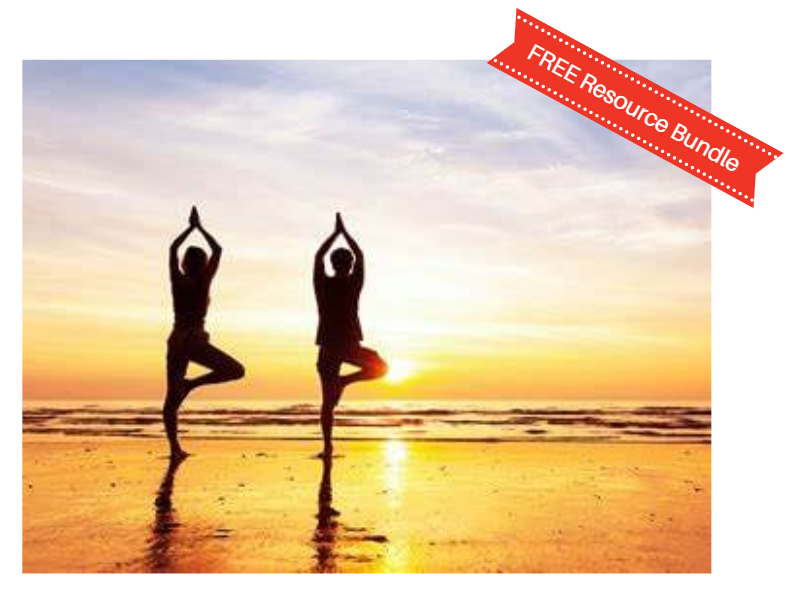 Practixcig mindful movements at the beach
