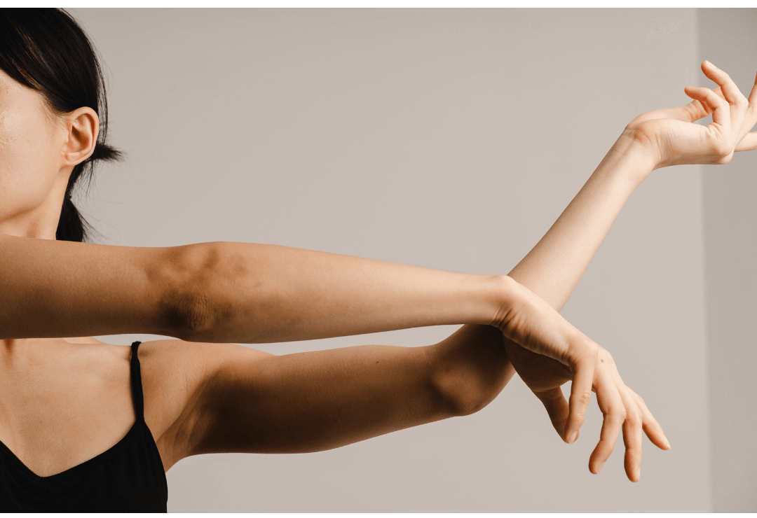 A  person practicing mindful movements
