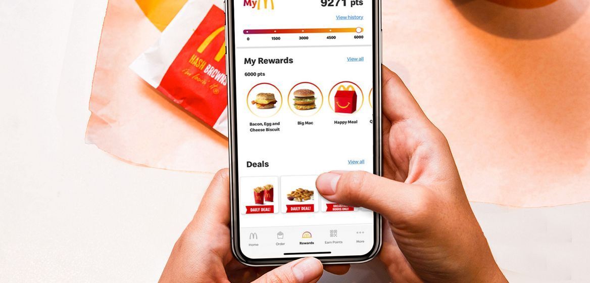 mcdonalds loyalty memebrship mobile interface