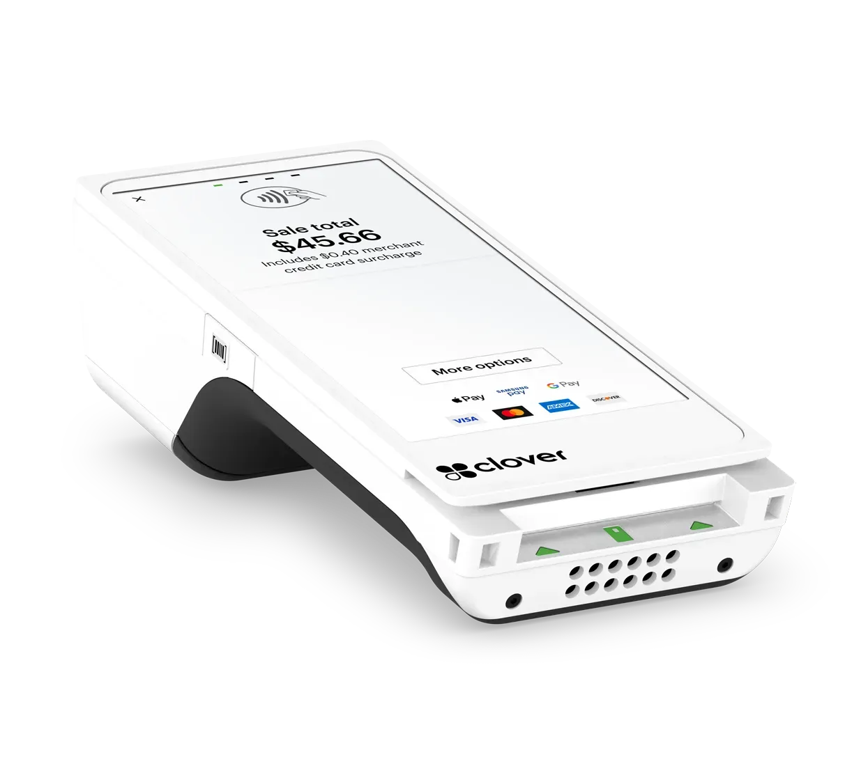 ZBS POS Clover Flex handheld pos ordering device for retail with payment screen tap to pay insert card Apple pay