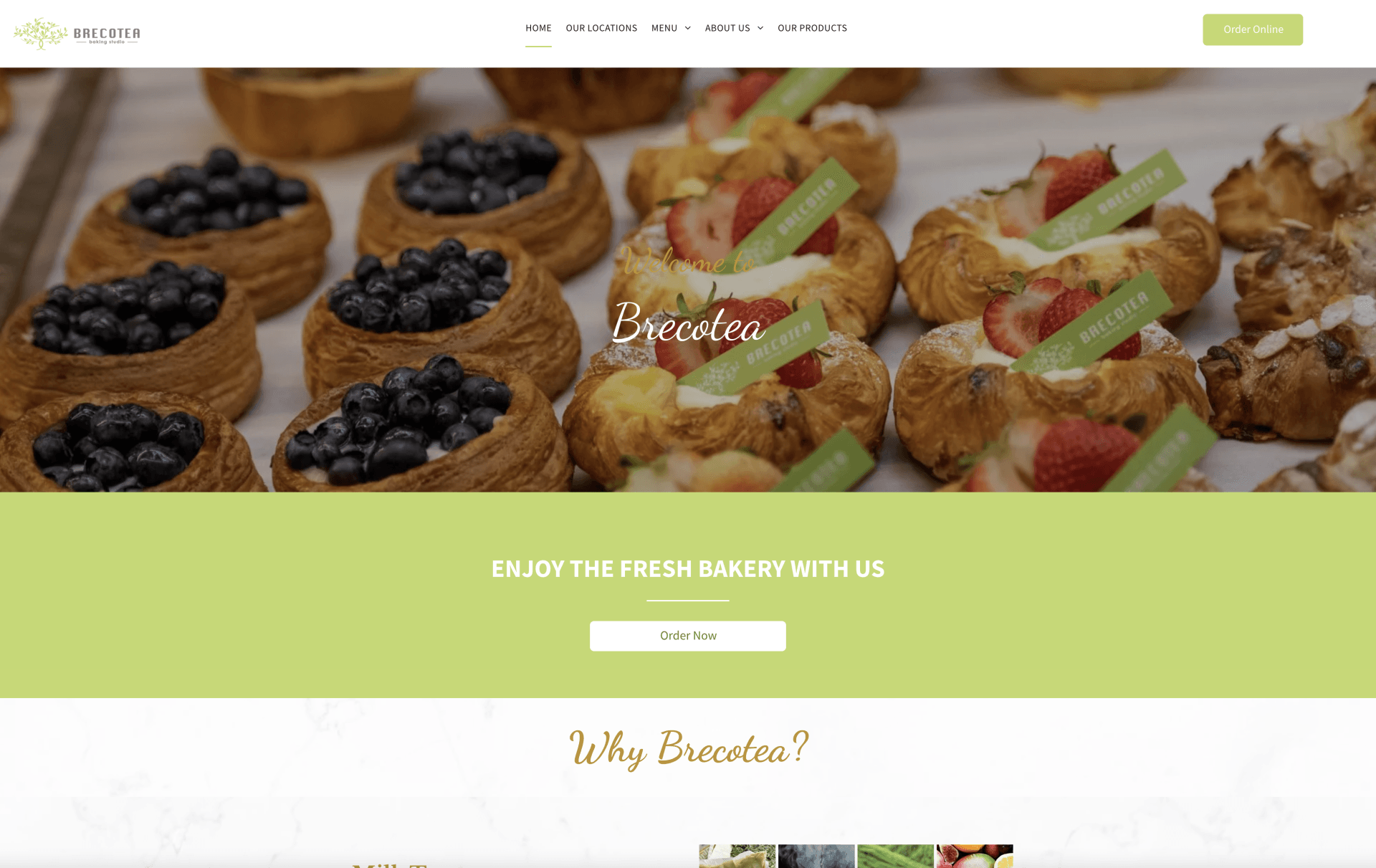 zbs pos website design bakery cafe