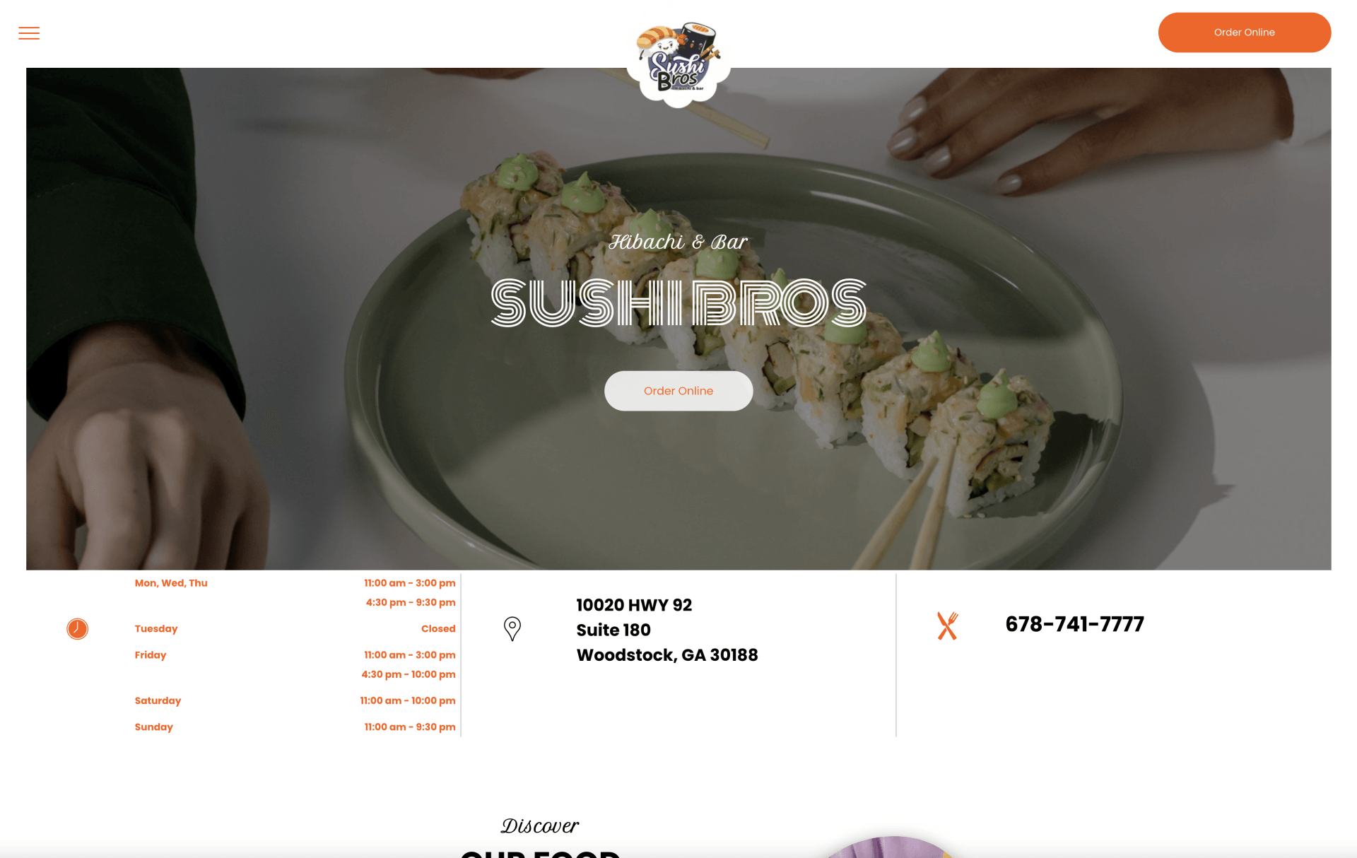 zbspos website design sushi japanese
