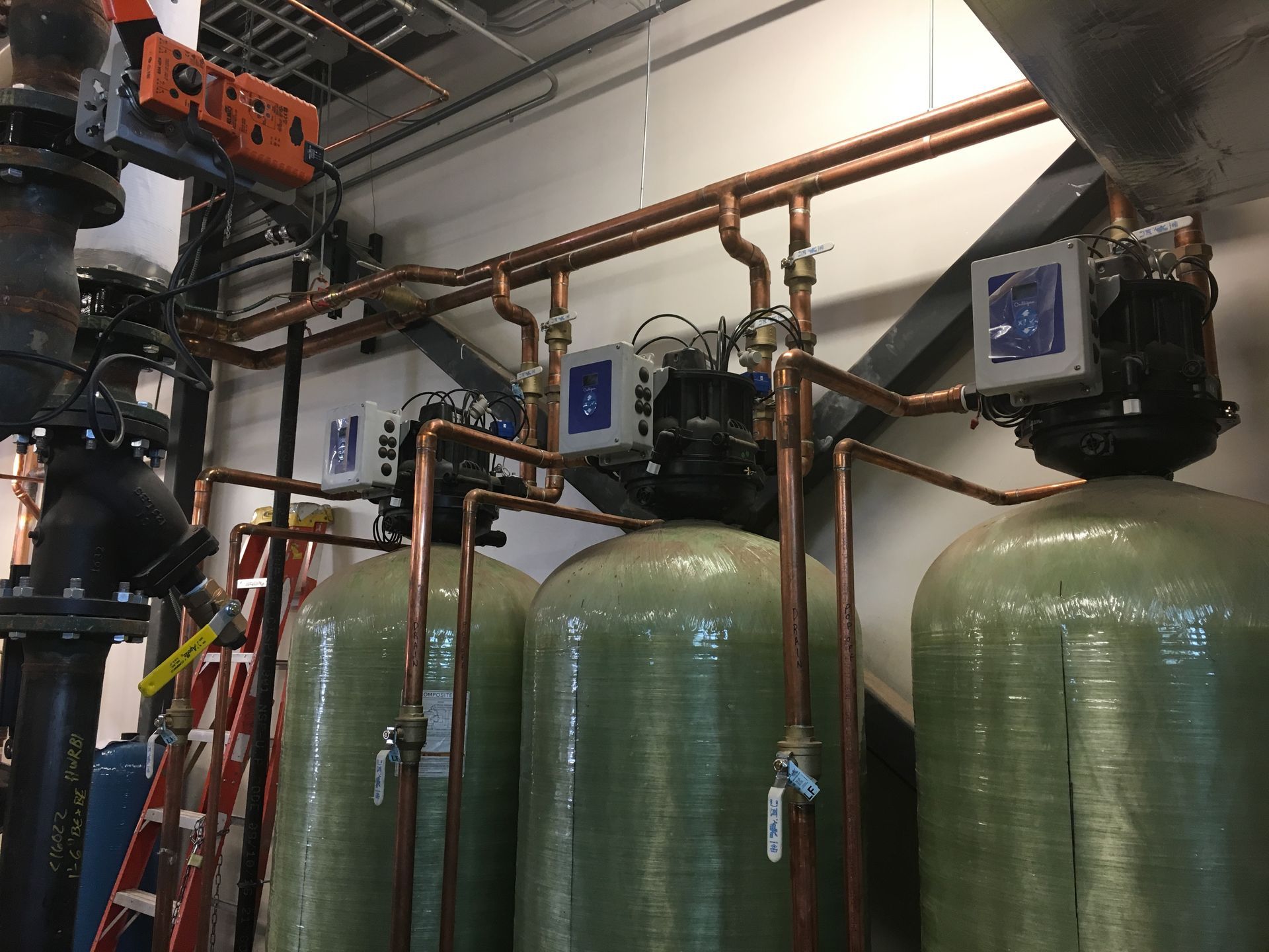 A room filled with lots of pipes and tanks
