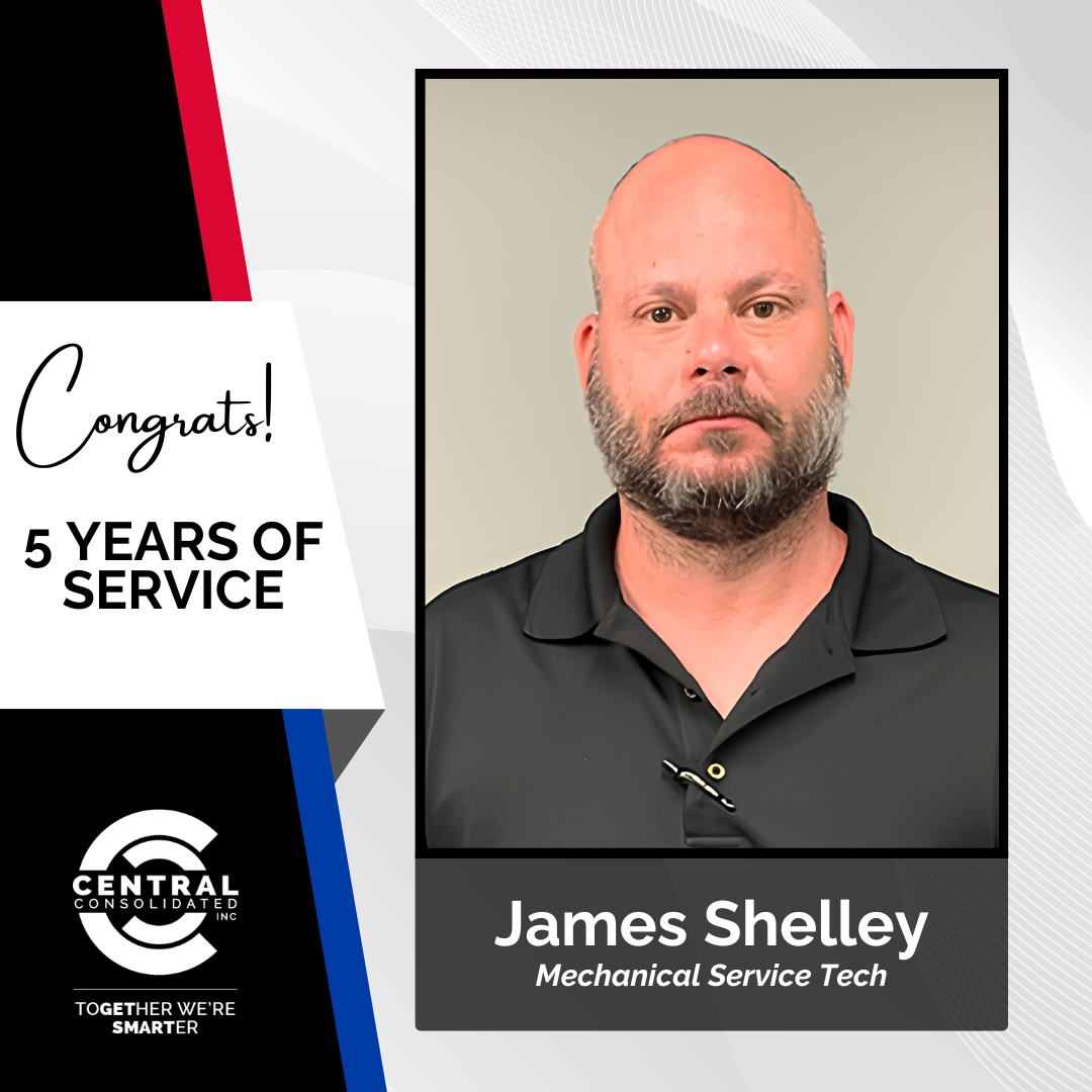 Portrait of James Shelley, Mechanical Service Tech at Central Consolidated
