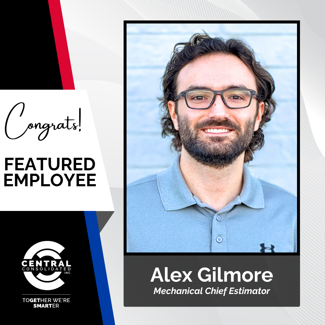 Portrait of Alex Gilmore, Mechanical Chief Estimator at Central Consolidated