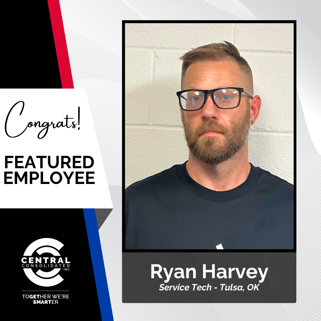 Portrait of Ryan Harvey, Service Technician at Central Consolidated