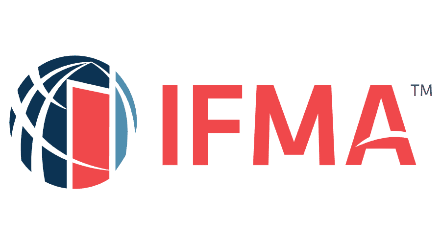 The ifma logo is red and blue with a globe in the middle.
